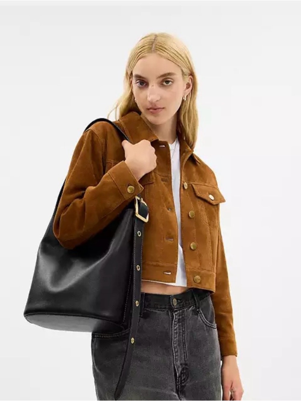 🖤 NWT COACH BLEECKER  BLACK SMOOTH LEATHER BUCKET BAG!🖤🖤 - Picture 14 of 14